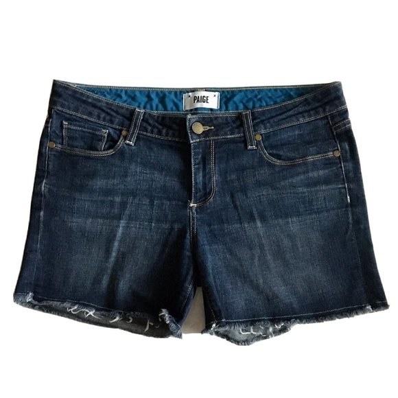 PAIGE Jimmy Jimmy Short Candace Blue Jean Shorts Women's SIze 29‎ - Picture 1 of 8